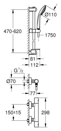   Grohe Grohtherm 1000 Cosmopolitan m 34286002