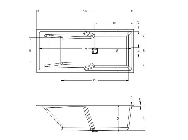   Riho Still Shower Led 180x80 B103003005  