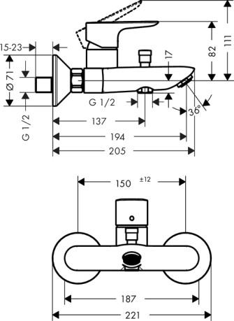  Hansgrohe Talis E 71740000    