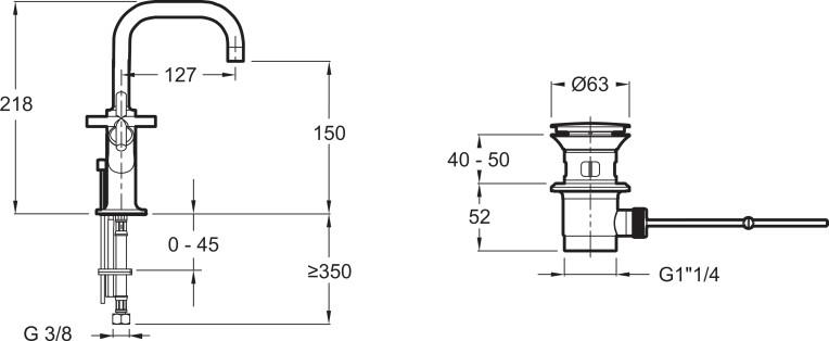  Jacob Delafon Purist E14594-3-CP  