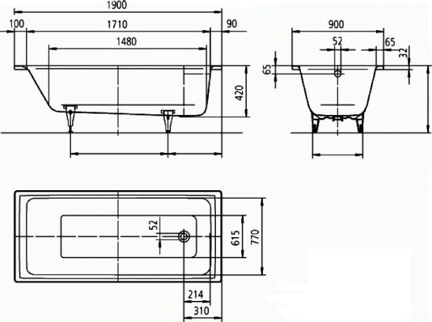   Kaldewei Ambiente Puro 696   Easy-Clean 259600013001  