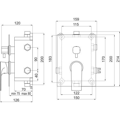    Ferro Algeo Square BAQ7P3BOX 