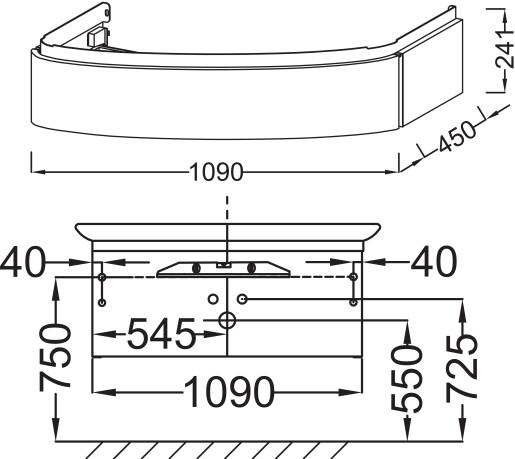    Jacob Delafon Presquile 130  , 1  EB1101-G1C